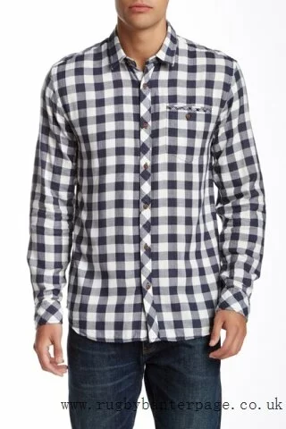 Men Regular Fit Checkered Long Sleeve Woven Shirt TPTVXOR1X - Shine (Blue Check)